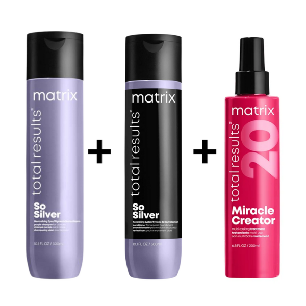 Set So Silver Shampoo 300 ML y Acondicionador 300ML + Miracle Creator Matrix 200ML Online