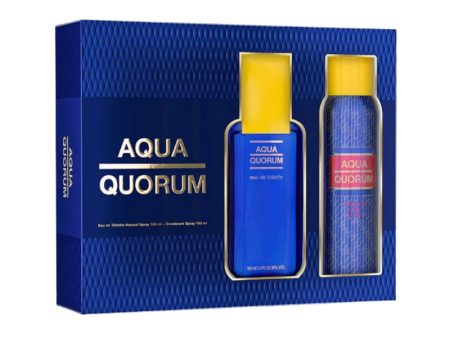 Puig Aqua Quorum EDT 100 ML + Deo 150 ML SET For Discount