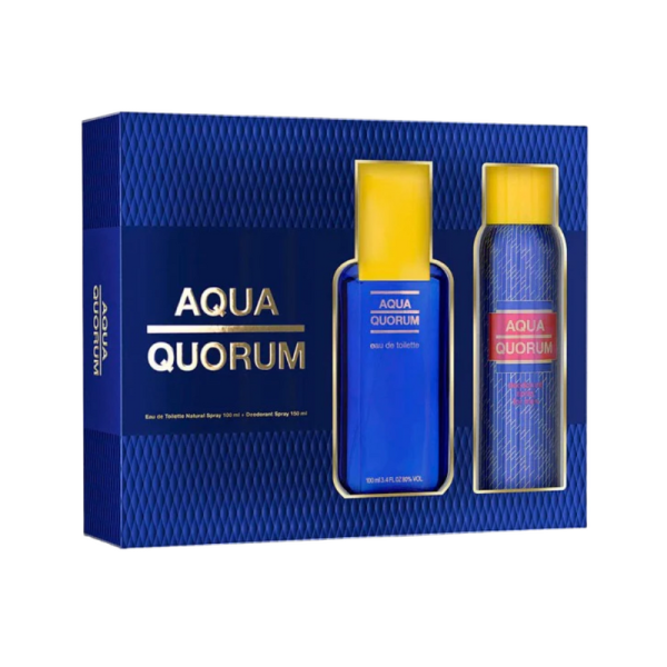 Puig Aqua Quorum EDT 100 ML + Deo 150 ML SET For Discount