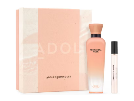 Adolfo Dominguez Set  Terracota Musk EDP 120 ml + Mini 10 ml Online now