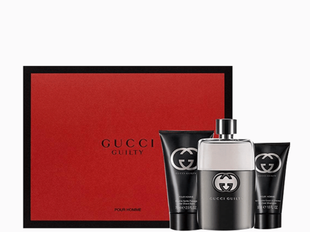 Estuche Gucci Guilty Pour Homme EDT 90 Ml+50Ml Gel+75Ml A S For Sale