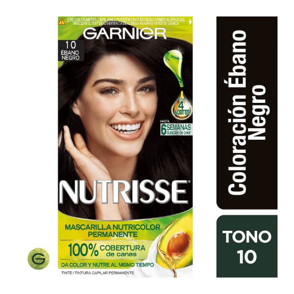 Tinte Nutrisse 10 Ébano Negro Garnier For Discount