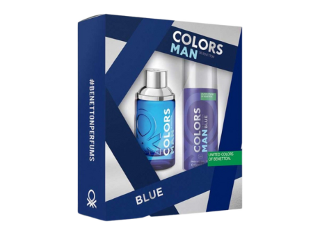 Benetton Colors Man Blue EDT 100 ML + Deo 150 ML COS1277 Cheap