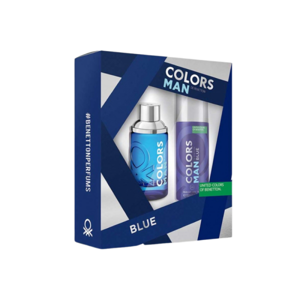 Benetton Colors Man Blue EDT 100 ML + Deo 150 ML COS1277 Cheap